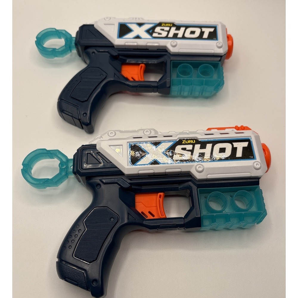 2Sets Of Zuru X-Shot Pulse Recoil‎ Kickback Dart Blaster Toy Gun. Pre-Owned